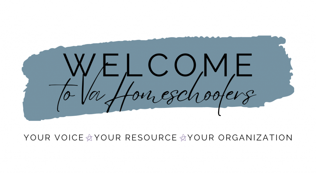 Text: Welcome to VaHomeschoolers. Your voice. Your resource. Your organization.