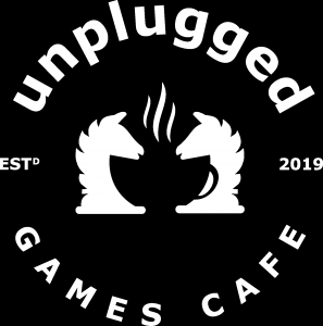 unplugged games cafe logo