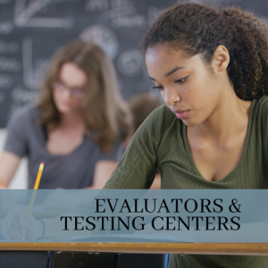 Evaluators & Testing Centers Graphic